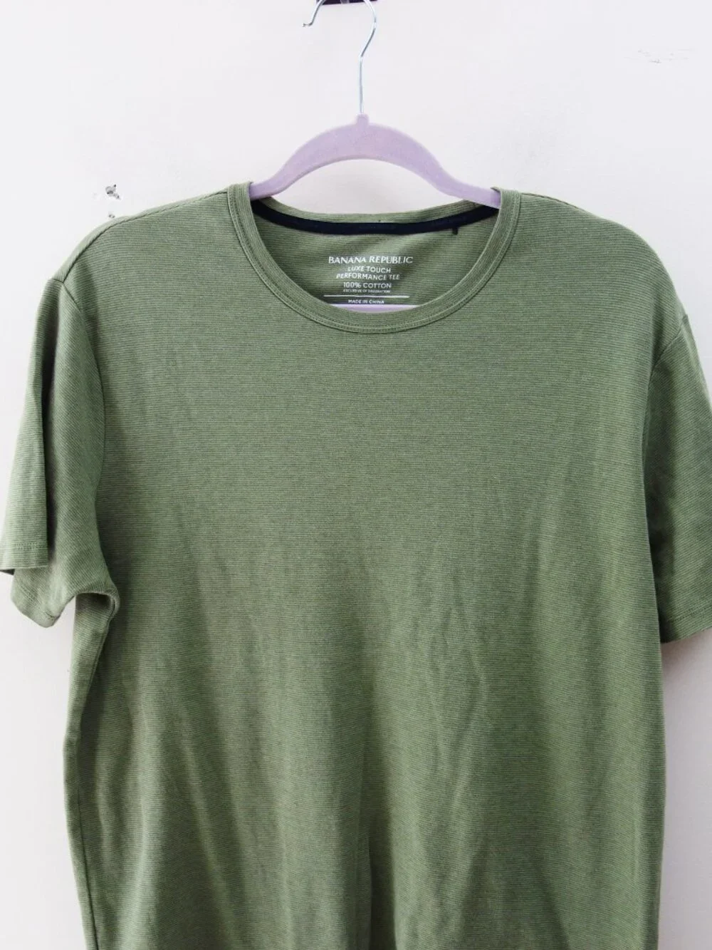 Banana Republic Men's Luxe Touch Performance Tee 100% Cotton Green (XL) NWOT!